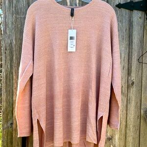 Eileen Fisher NWT Pink Linen Sweater Size M